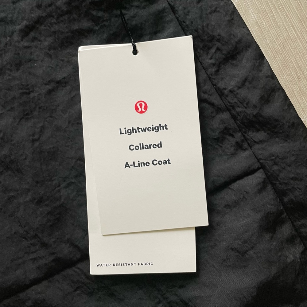 Lululemon Lightweight Collared A-Line Coat Jacket in Black - Picture 7 of 12